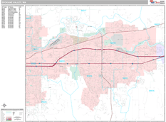 Spokane Valley Digital Map Premium Style